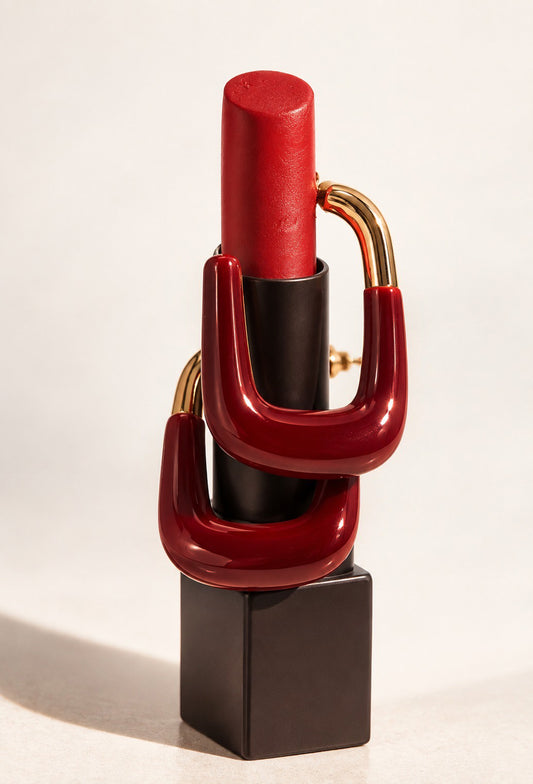 BURGUNDY STATEMENT HOOPS
