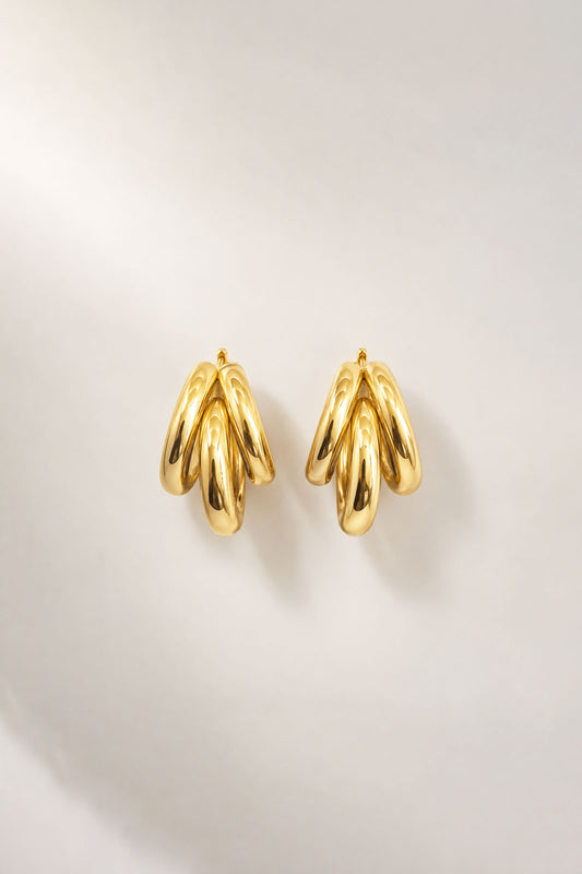 GOLD CASCADE HOOPS