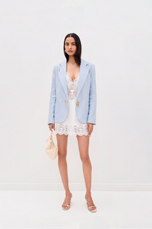 Golden Charm Blazer - Powder Blue