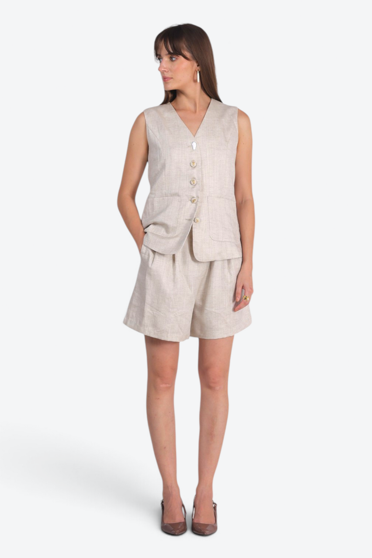 Key Detail Vest & shorts set