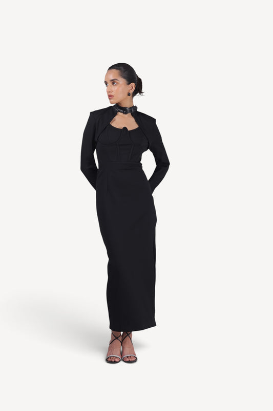 Midnight Muse Cut-Out Maxi Dress