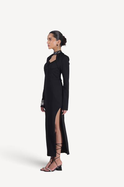 Midnight Muse Cut-Out Maxi Dress
