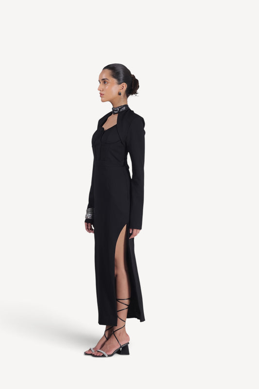 Midnight Muse Cut-Out Maxi Dress