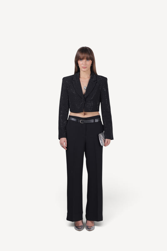 Noir Rhinestone Jacket