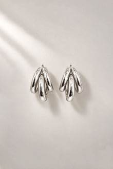 SILVER CASCADE HOOPS