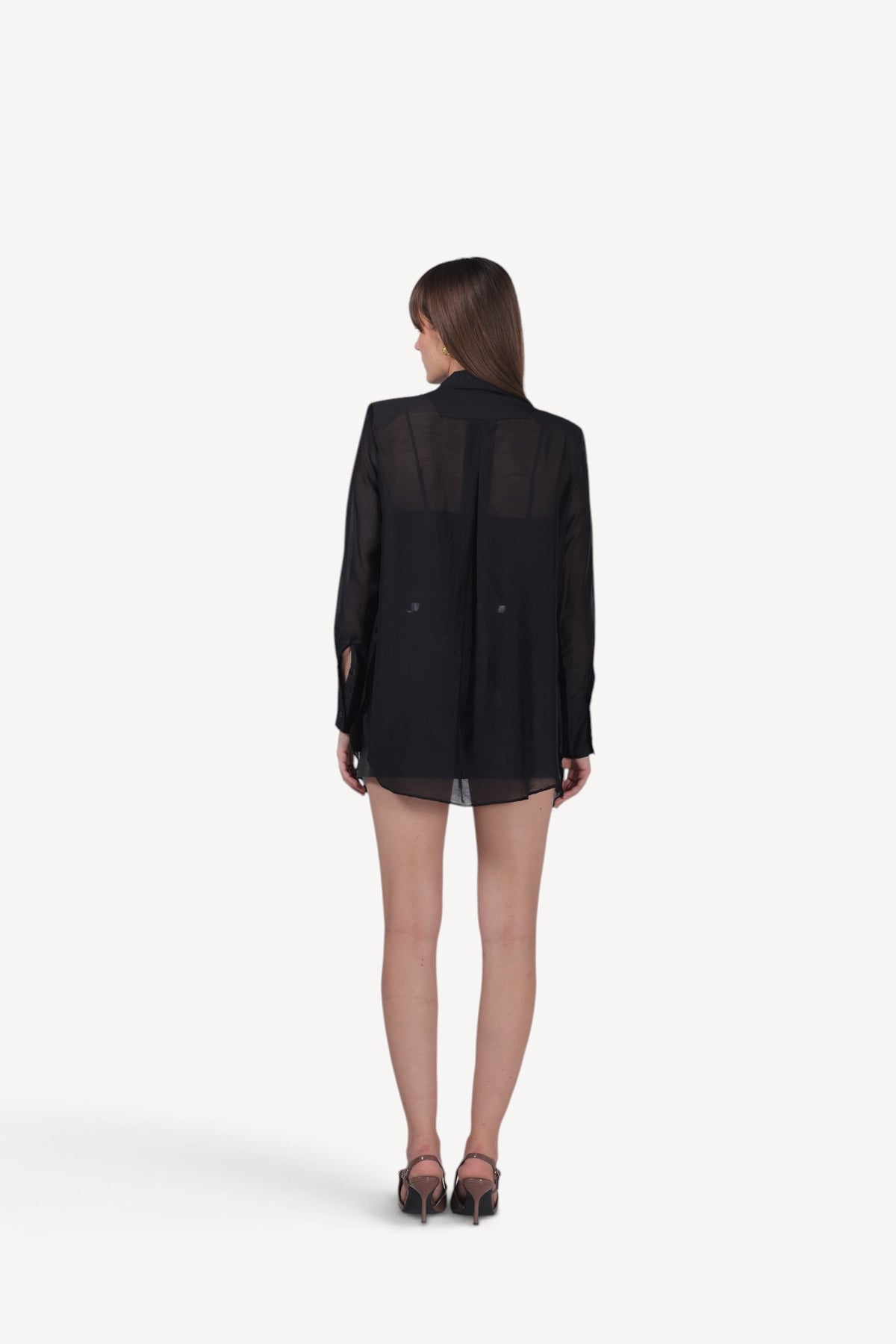 Sheer Tailored Overlay Blazer