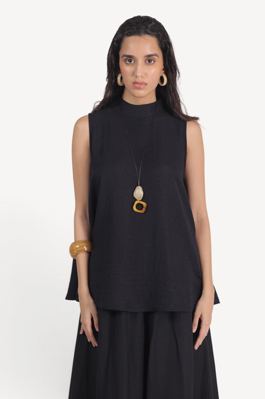 Sleeveless Tunic & Wide-leg Trouser set