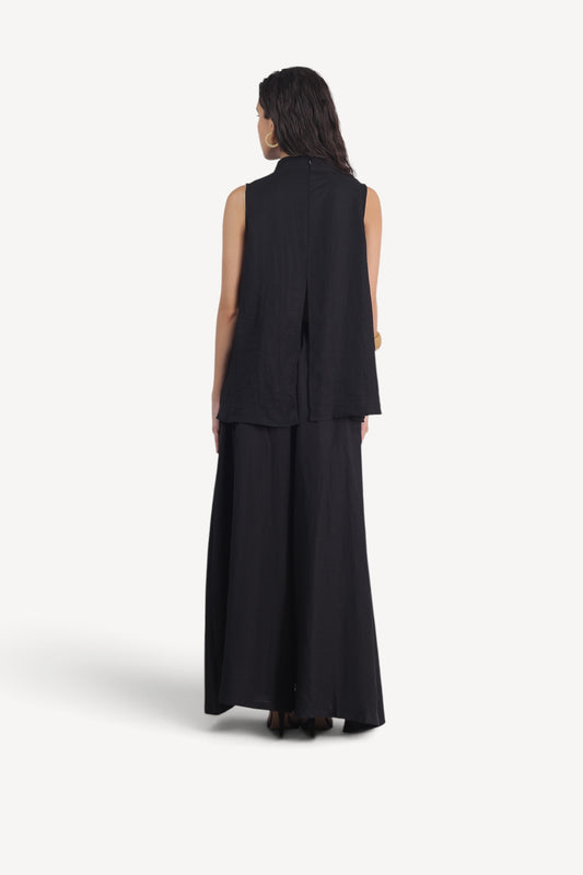Sleeveless Tunic & Wide-leg Trouser set