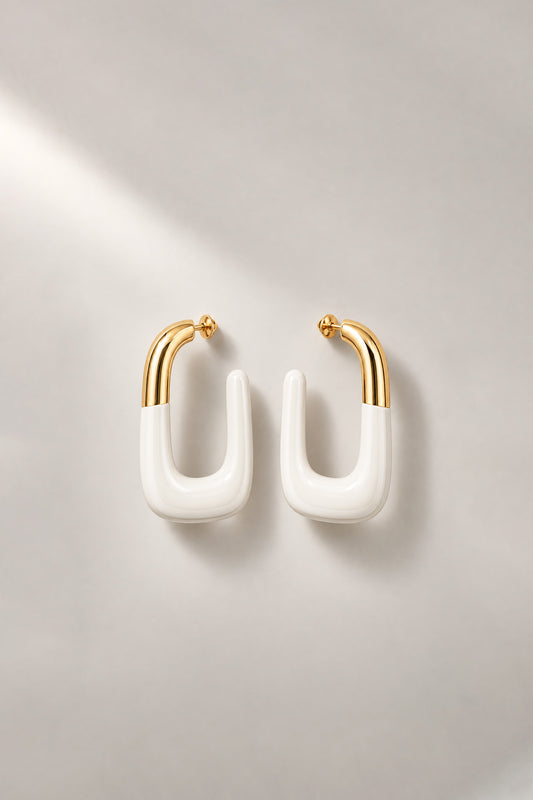 WHITE STATEMENT HOOPS